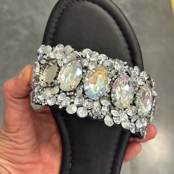 Olivia Miller black Jewel slip on excellent condition size 10 ladies - Picture 6 of 11